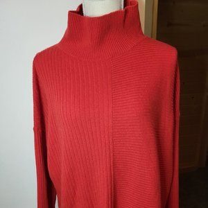 Summersalt Women's Red Sweater,  Sz. L, Tunic type length, Wool Cashmere Blend